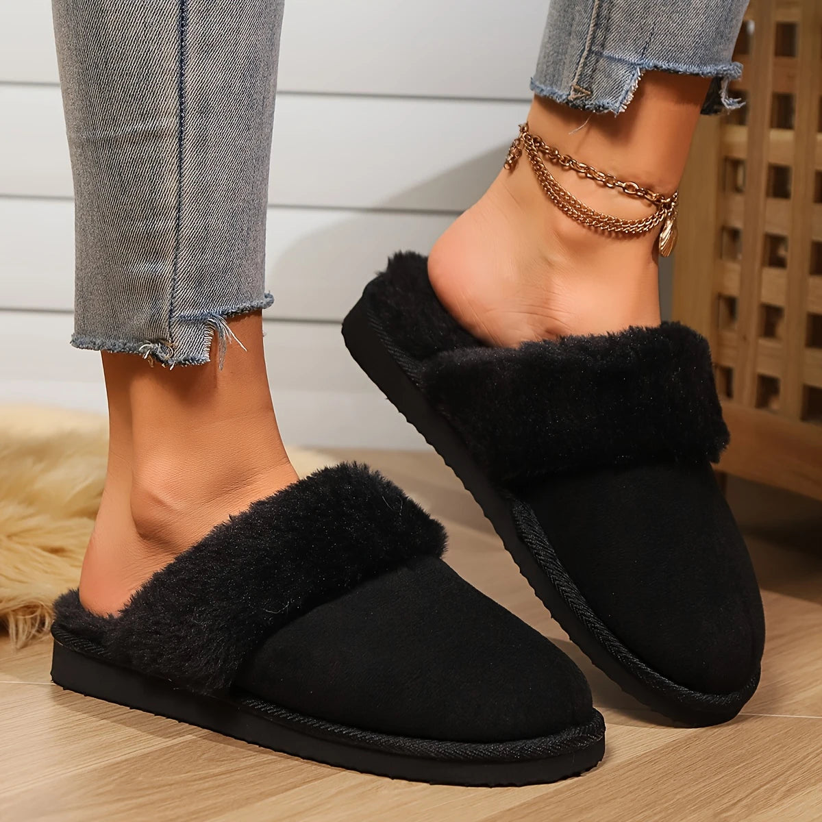 Pantufla Aurora Soft Negro
