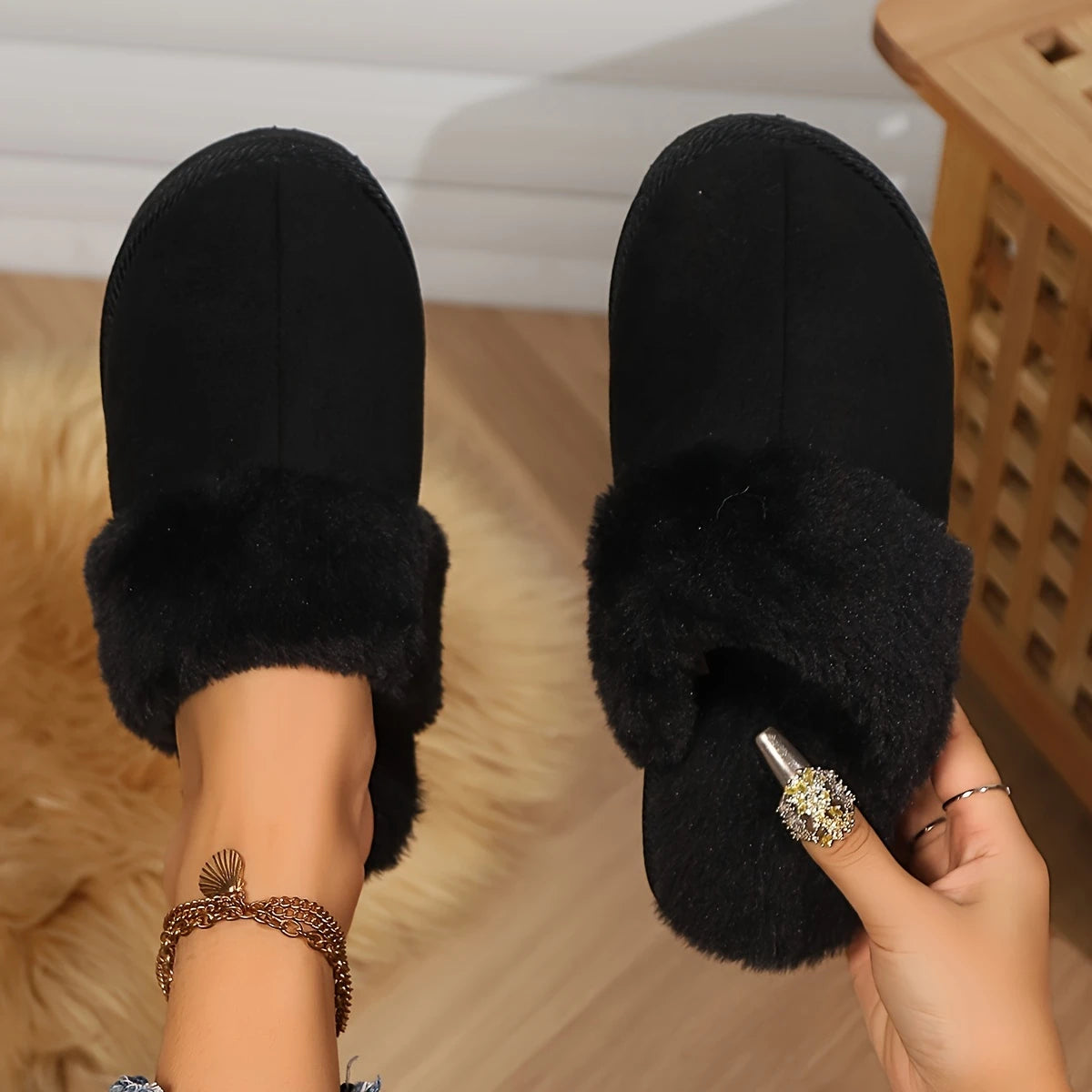 Pantufla Aurora Soft Negro